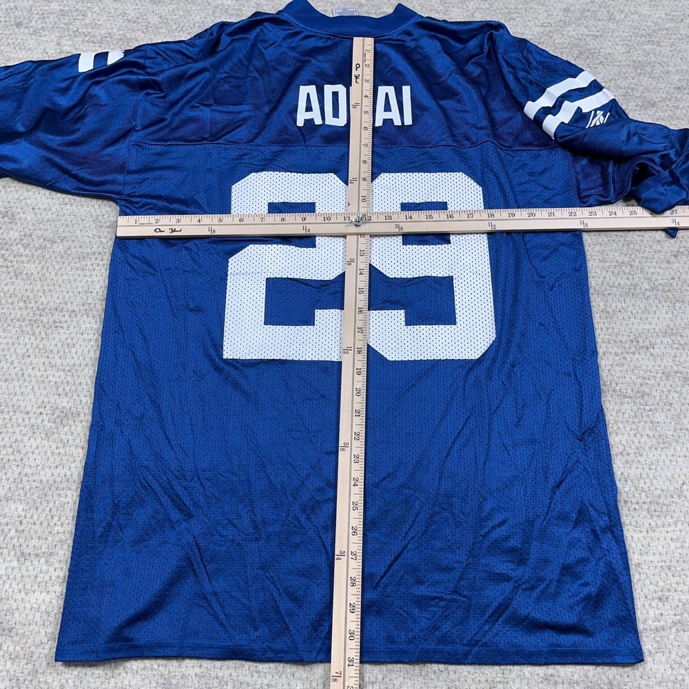 Vintage Indianapolis Colts Jersey Men Large Blue Joseph Addai Reebok Y2K Adult * - Picture 13 of 16